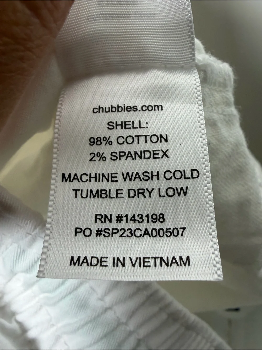 Chubbies The Vannas White 5.5” Stretch Shorts Men’s Small Preppy